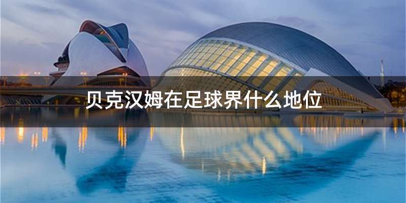 贝克汉姆在足球界什么地位