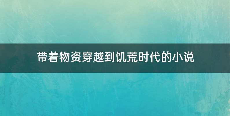 带着物资穿越到饥荒时代的小说