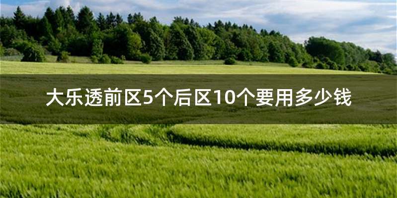 大乐透前区5个后区10个要用多少钱