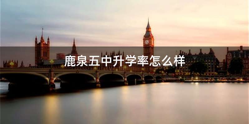 鹿泉五中升学率怎么样