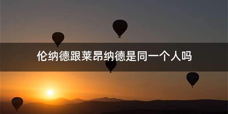 伦纳德跟莱昂纳德是同一个人吗