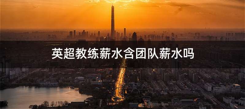 英超教练薪水含团队薪水吗