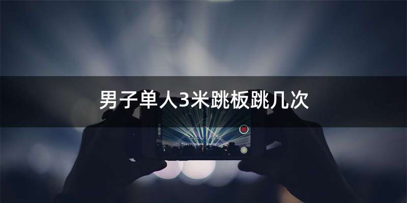 男子单人3米跳板跳几次
