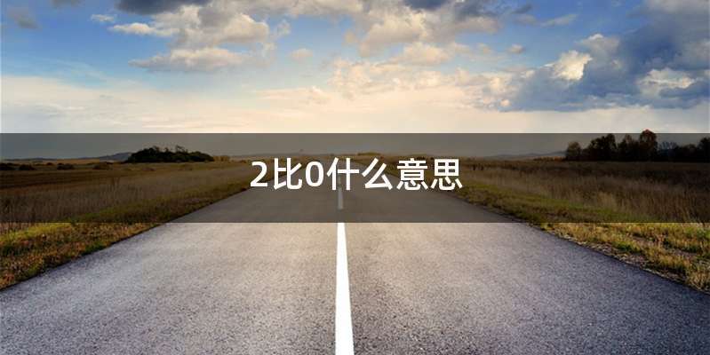 2比0什么意思