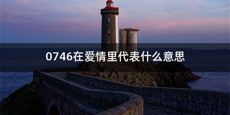 0746在爱情里代表什么意思