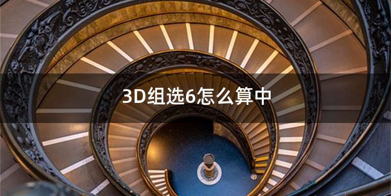 3D组选6怎么算中