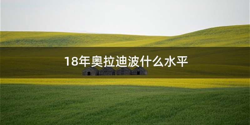 18年奥拉迪波什么水平