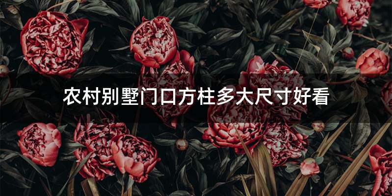 农村别墅门口方柱多大尺寸好看