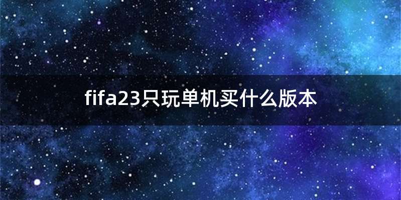 fifa23只玩单机买什么版本