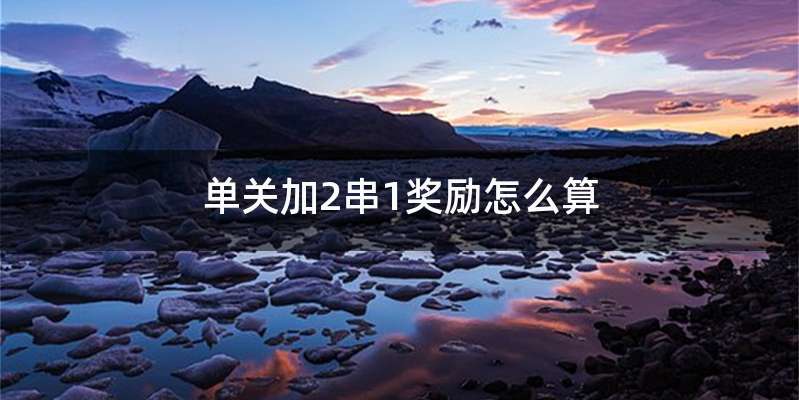单关加2串1奖励怎么算