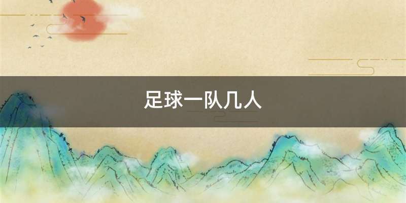 足球一队几人