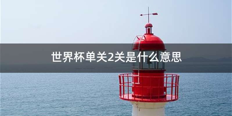 世界杯单关2关是什么意思