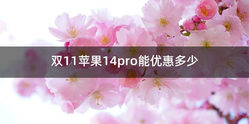 双11苹果14pro能优惠多少