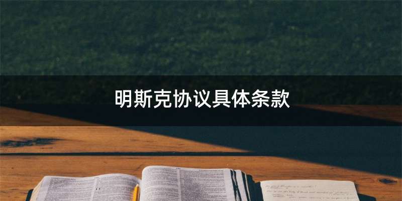 明斯克协议具体条款