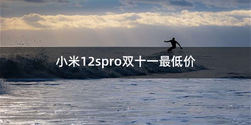 小米12spro双十一最低价