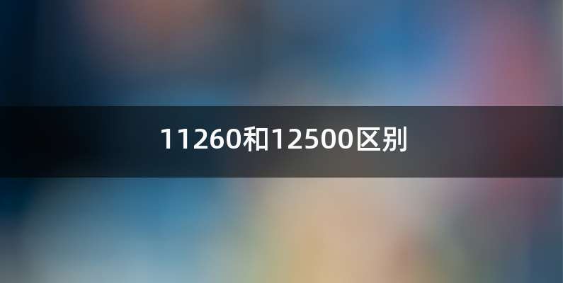 11260和12500区别