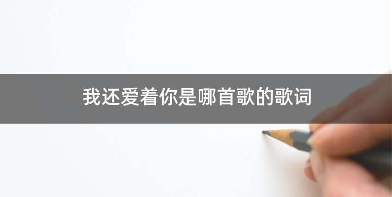 我还爱着你是哪首歌的歌词