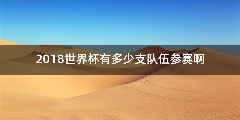 2018世界杯有多少支队伍参赛啊