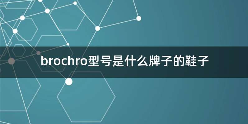 brochro型号是什么牌子的鞋子