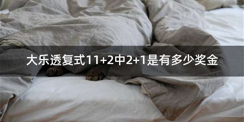 大乐透复式11+2中2+1是有多少奖金