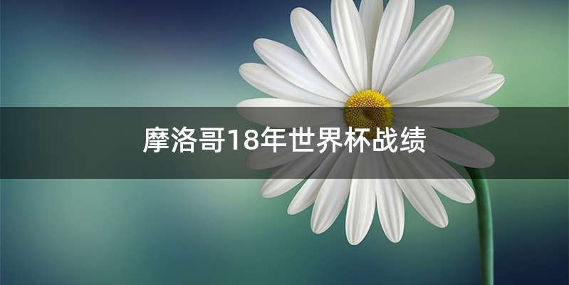 摩洛哥18年世界杯战绩