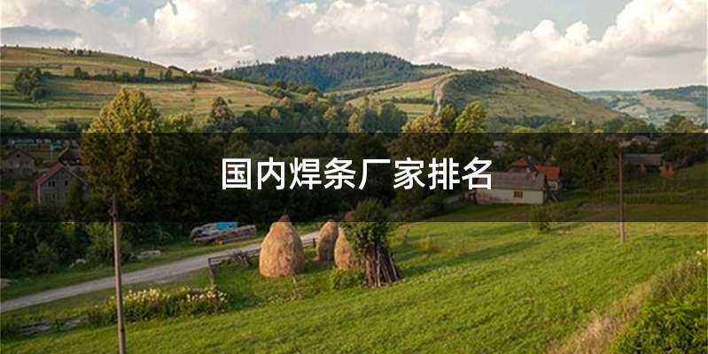 国内焊条厂家排名