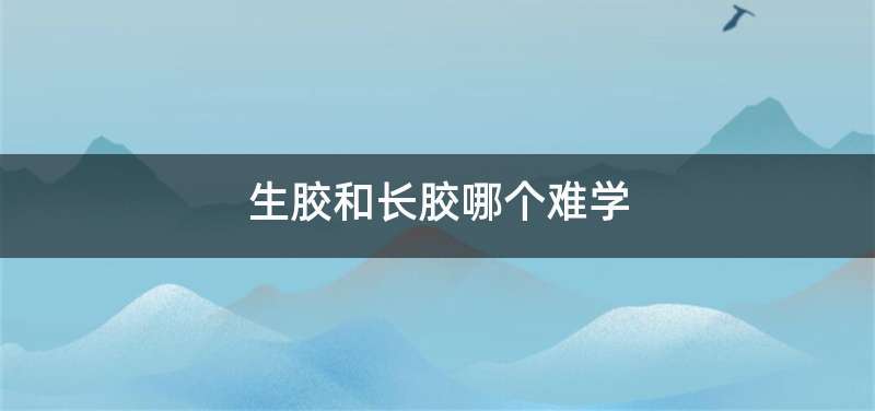 生胶和长胶哪个难学