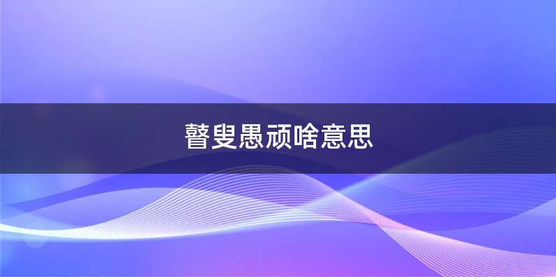 瞽叟愚顽啥意思