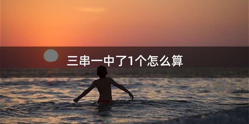 三串一中了1个怎么算