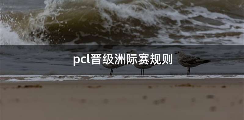 pcl晋级洲际赛规则