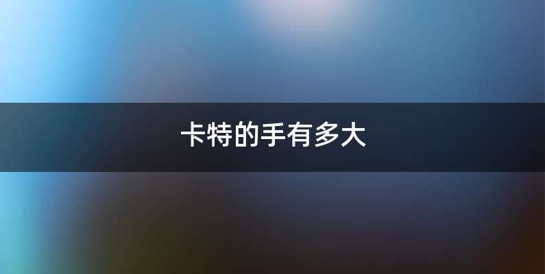 卡特的手有多大