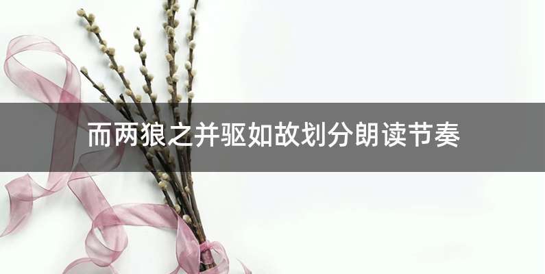 而两狼之并驱如故划分朗读节奏