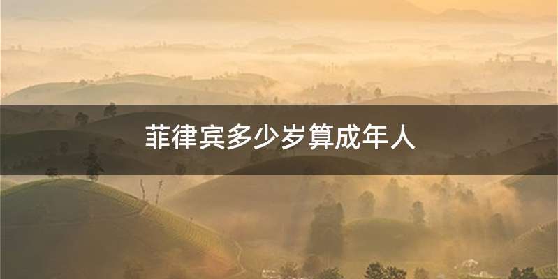 菲律宾多少岁算成年人