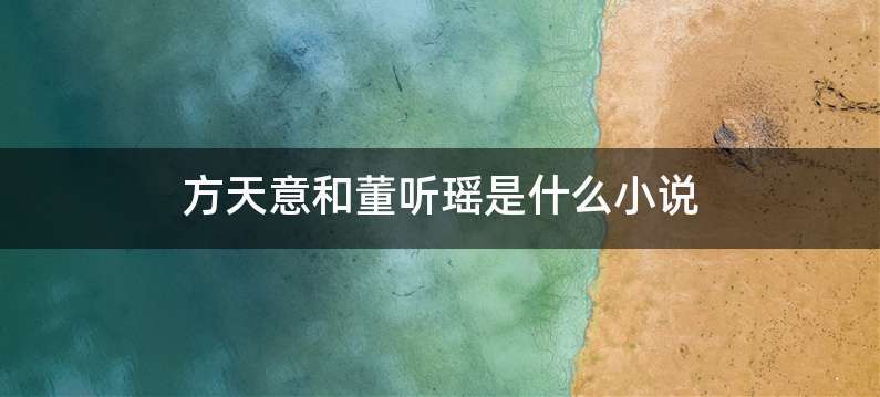方天意和董听瑶是什么小说
