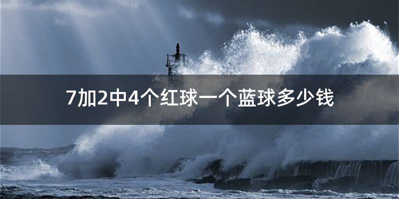 7加2中4个红球一个蓝球多少钱