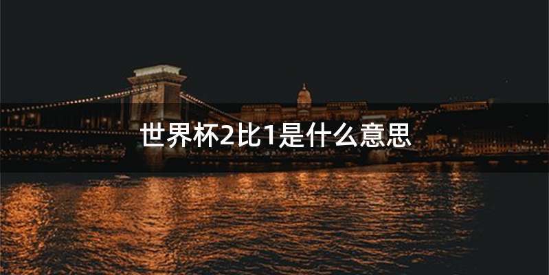 世界杯2比1是什么意思