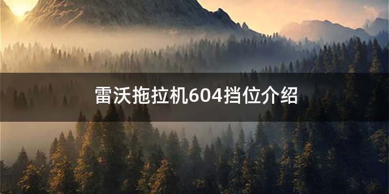 雷沃拖拉机604挡位介绍