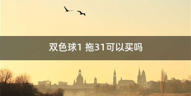 双色球1 拖31可以买吗