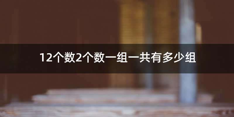12个数2个数一组一共有多少组