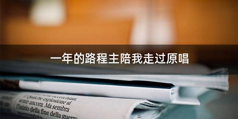 一年的路程主陪我走过原唱