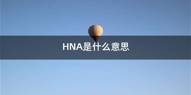 HNA是什么意思