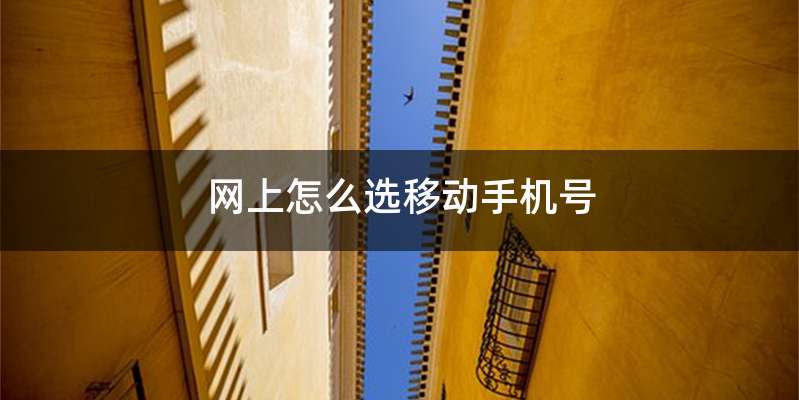 网上怎么选移动手机号
