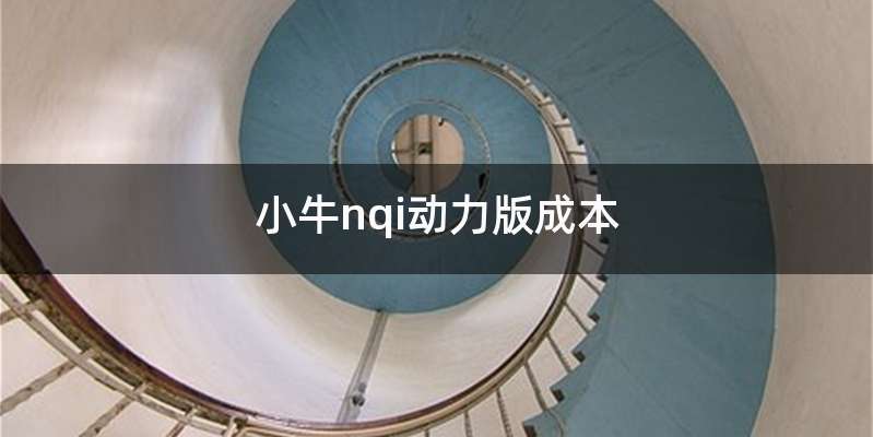 小牛nqi动力版成本