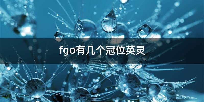 fgo有几个冠位英灵