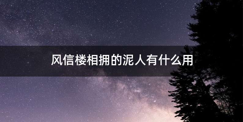 风信楼相拥的泥人有什么用