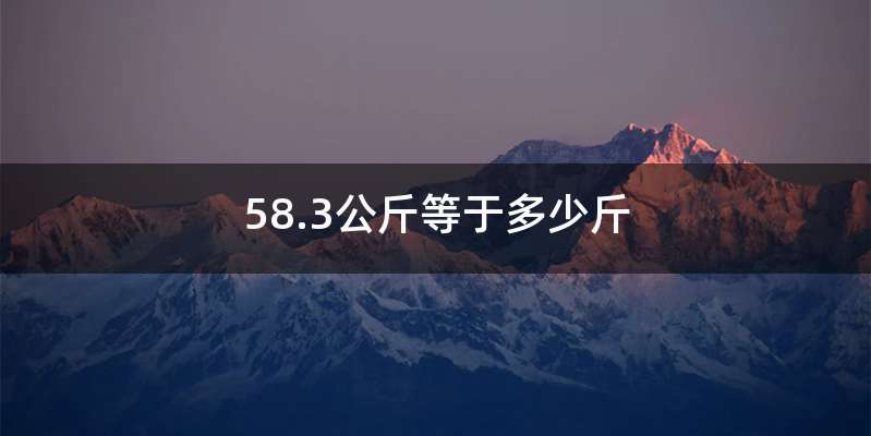 58.3公斤等于多少斤