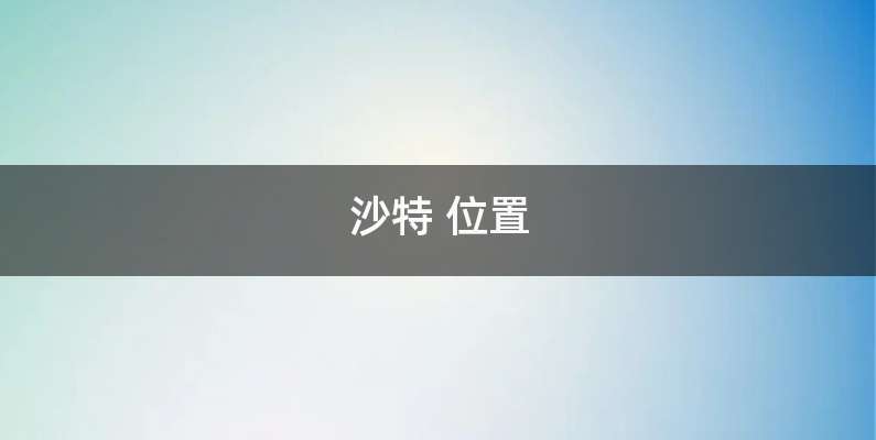 沙特 位置