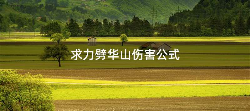 求力劈华山伤害公式