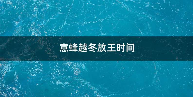 意蜂越冬放王时间