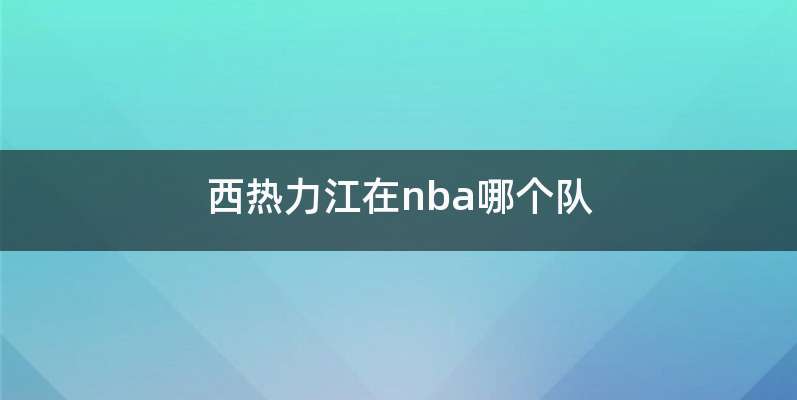 西热力江在nba哪个队